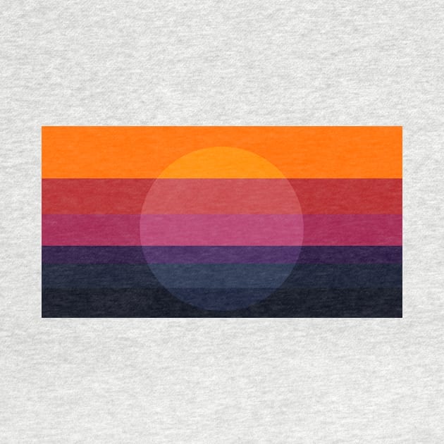 minimalist ocean sunset by pholange